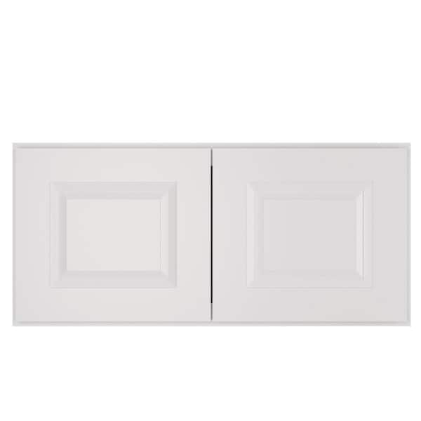 HOMEIBRO 30 in. W X 24 in. D X 15 in. H in Traditional Dove Plywood Ready to Assemble Wall Bridge Kitchen Cabinet with 2 Doors