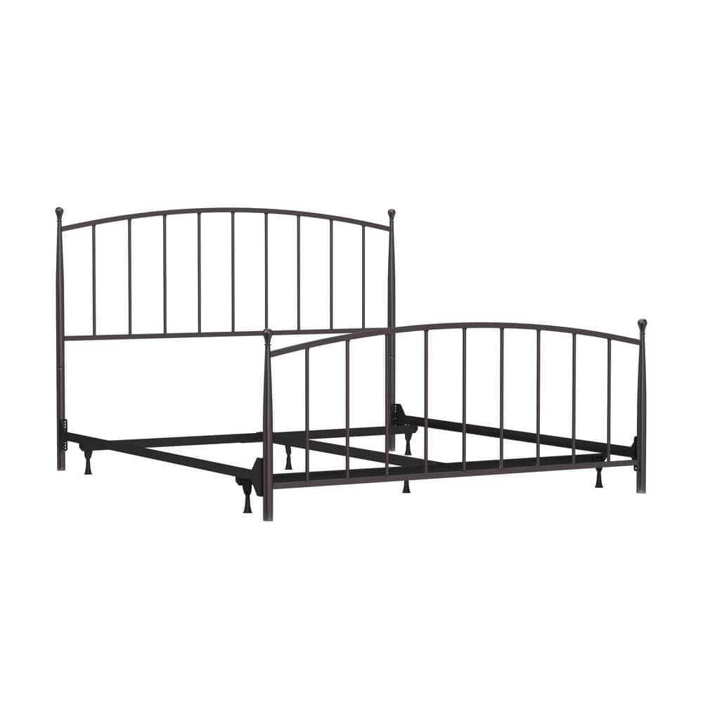 Hillsdale Furniture Warwick Bronze Metal Frame King Panel Bed 2345BKR