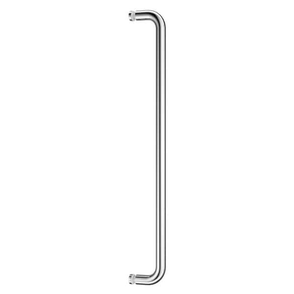 24 in. Sliding Shower Door Handle Towel Bar in Polished Chrome for Shower Stalls Glass Enclosures (1-Pair)