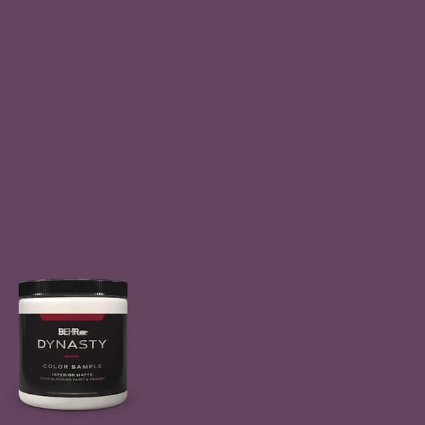 BEHR DYNASTY 8 oz. #BIC-36 Grape Fizz Matte Stain-Blocking Interior/Exterior Paint & Primer Sample