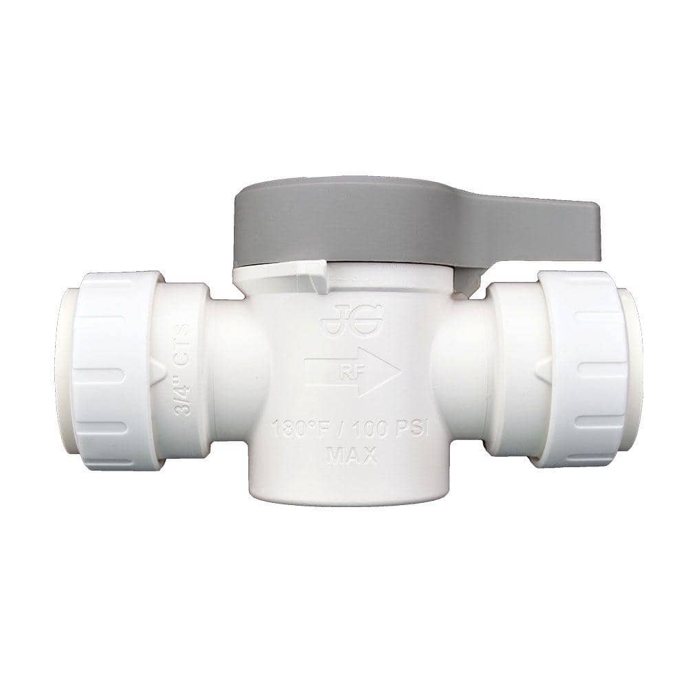 John Guest SpeedFit 3/4 in. Plastic Push-to-Connect Shut Off Valve ...