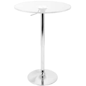 Adjustable Clear Acrylic Top Bar Table