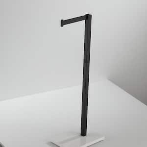 Standing Toilet Paper Holder with Storage in Matte Black