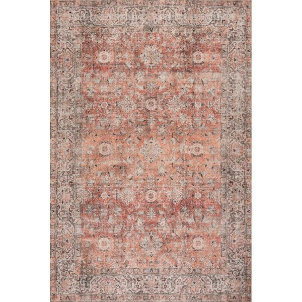 Westfield Antiqued Jute-Blend Orange 8 ft. x 10 ft. Indoor Area Rug