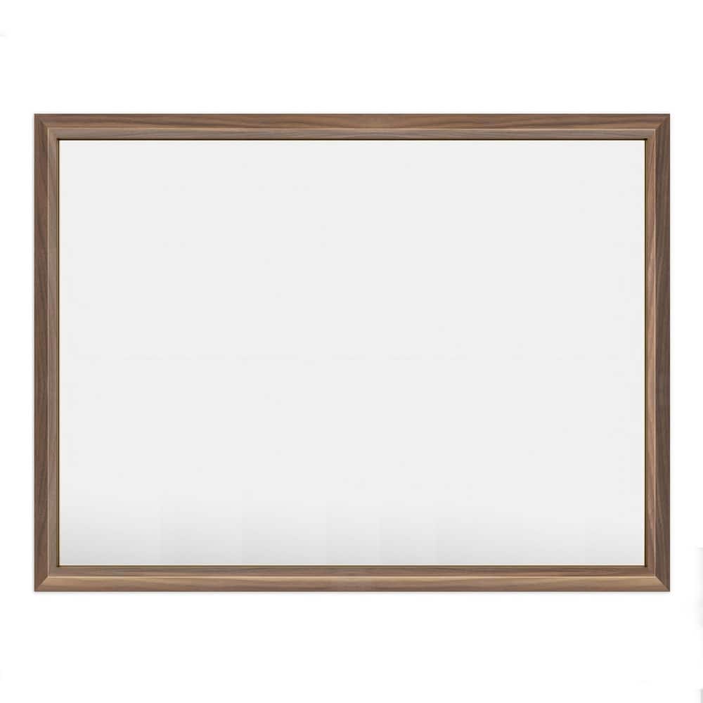48 in. W x 36 in. H Rectangular Aluminum Alloy Framed and Tempered Glass Wall Bathroom Vanity Mirror in Dark Brown Wood price history on PriceWatchPro