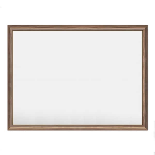 Apmir 48 in. W x 36 in. H Rectangular Aluminum Alloy Framed and Tempered Glass Wall Bathroom Vanity Mirror in Dark Brown Wood