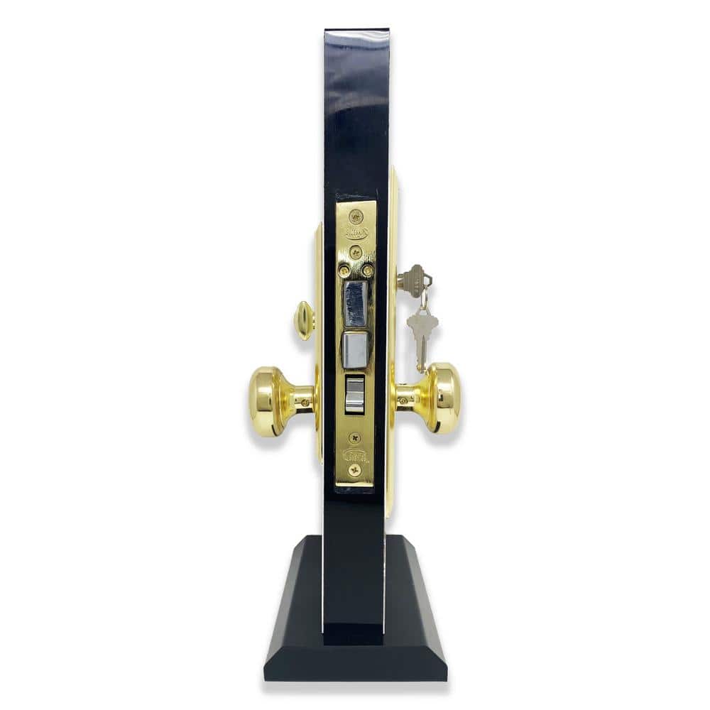 Brass Right-Handed Mortise Entry Door Knob Set