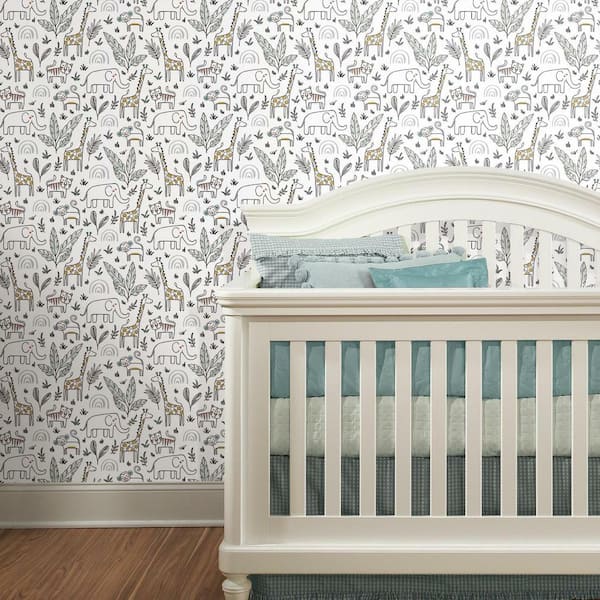 28.29 sq. ft. Jungle Menagerie Peel and Stick Wallpaper