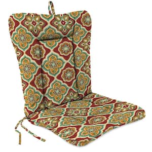 38 in. L x 21 in. W x 3.5 in. T Outdoor Wrought Iron Chair Cushion in Adonis Jewel