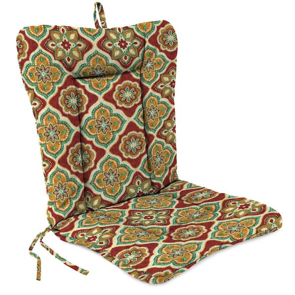 Jordan Manufacturing 38 in. L x 21 in. W x 3.5 in. T Outdoor Wrought Iron Chair Cushion in Adonis Jewel
