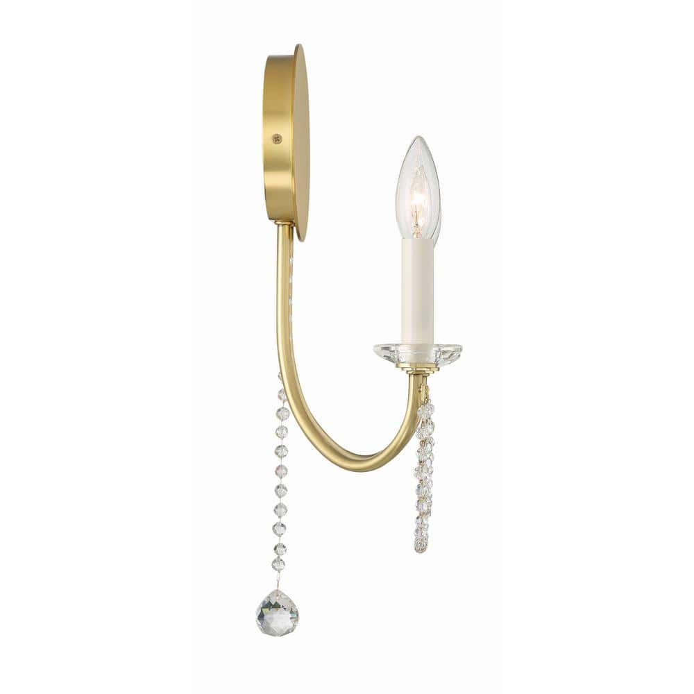 Elegant Aged Brass 2-Light Dimmable Wall Sconce