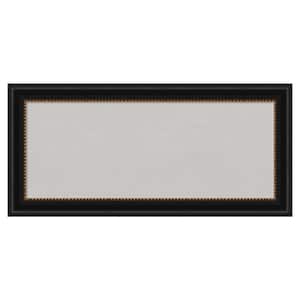 Manhattan Black Framed Grey Corkboard 34 in. x 16 in Bulletin Board Memo Board