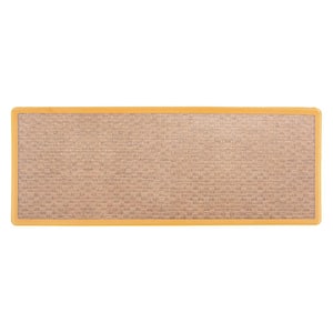 Natural Border Yellow 18 in. x 47 in. Anti-Fatigue Standing Mat
