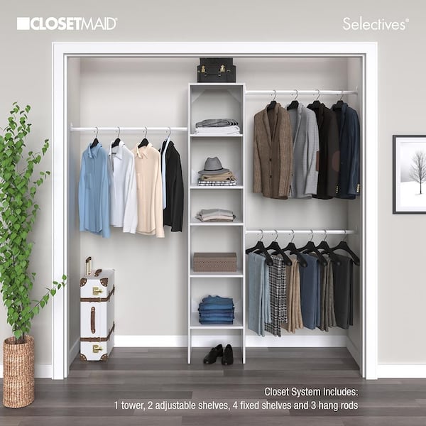 ClosetMaid Selectives 48 in. W - 112 in. W White Reach-In Tower