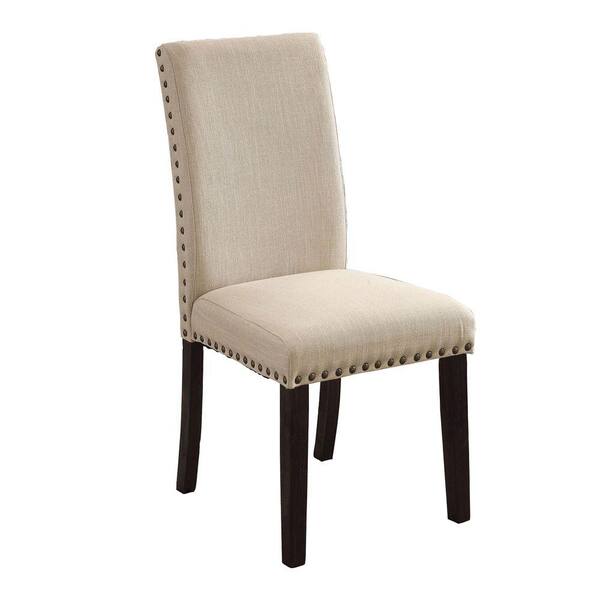 William's Home Furnishing Dodson I Black and Beige Contemporary Style Side Chair