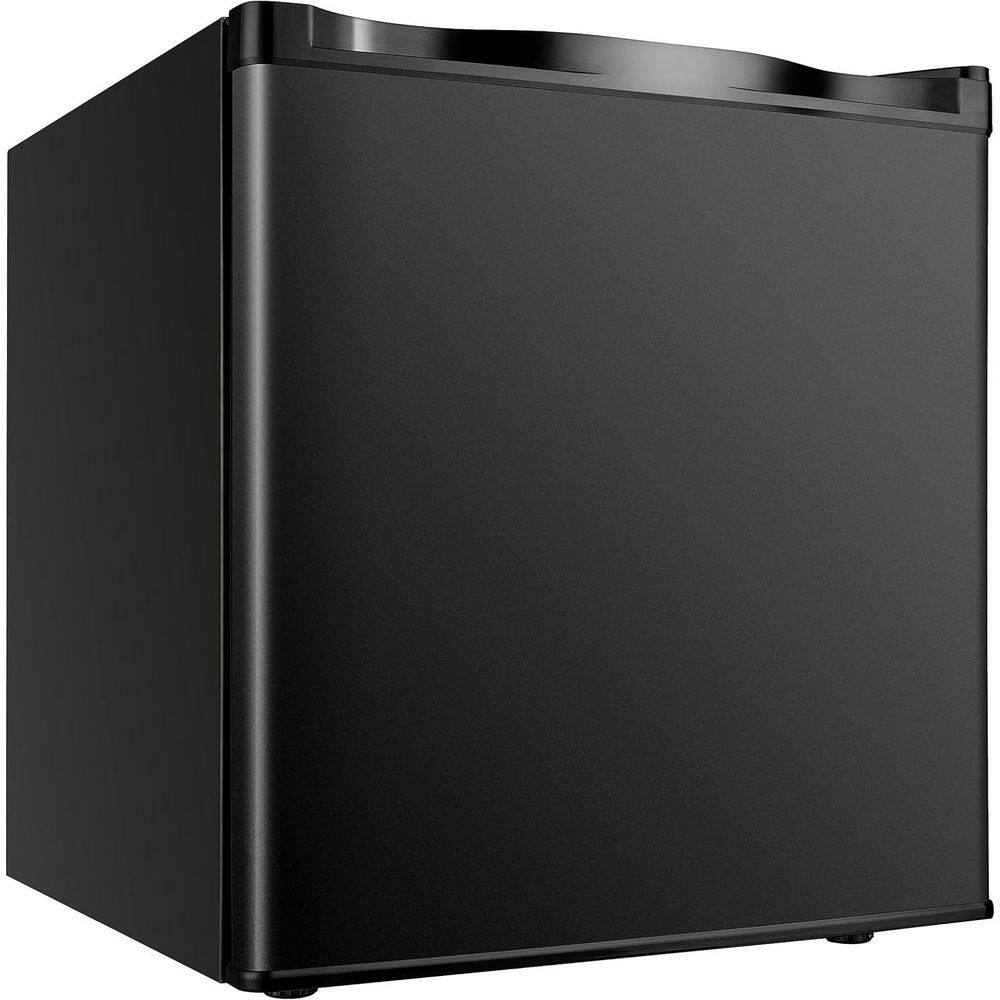 1.1 cu. ft. Single Door Compact Upright Freezer with Reversible Door, Removable Shelves for Home/Dorms/Office in Black