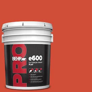5 gal. #S-G-190 Red Hot Flat Exterior Paint