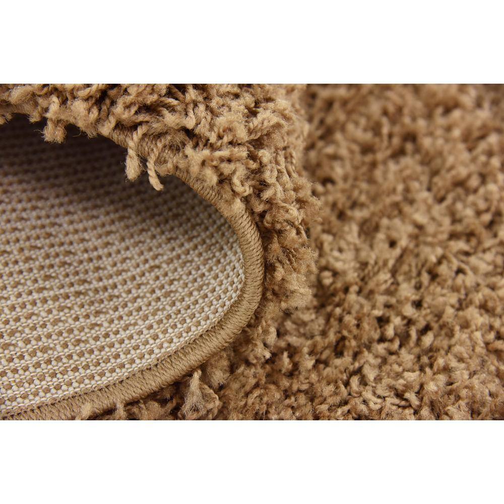 Sandy Brown Square Shag Rug with Easy Care