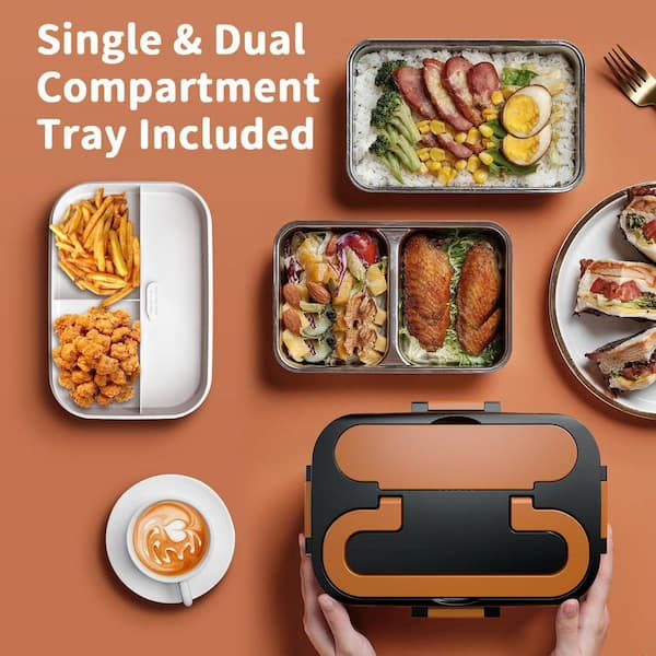 Lynzavix Electric Heated Lunch Box with 2 Pack 1.8L Containers