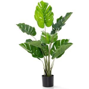 Green 4 ft. Artificial Tropical Palm Tree with 10 Leaves of Different Sizes