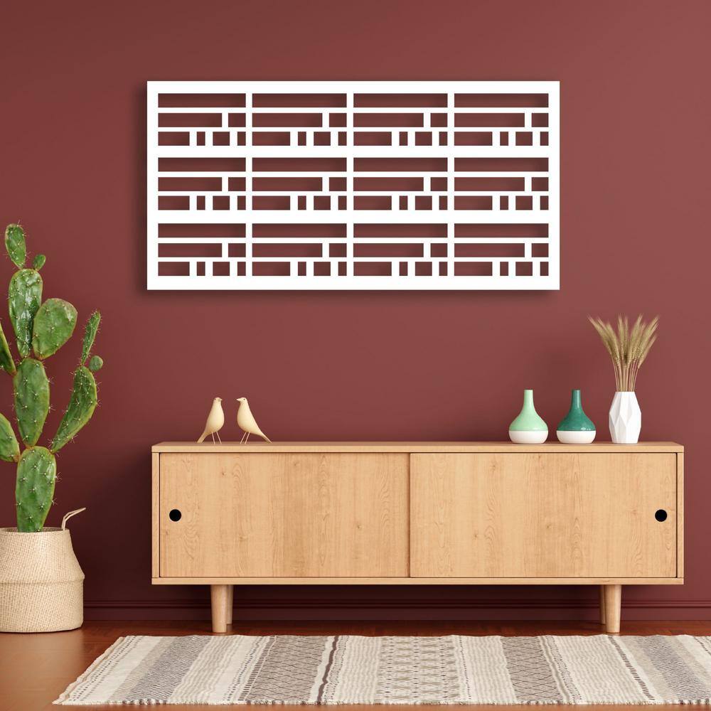 White Polyethylene Decorative Privacy Lattice Panel 2 ft. x 4 ft.