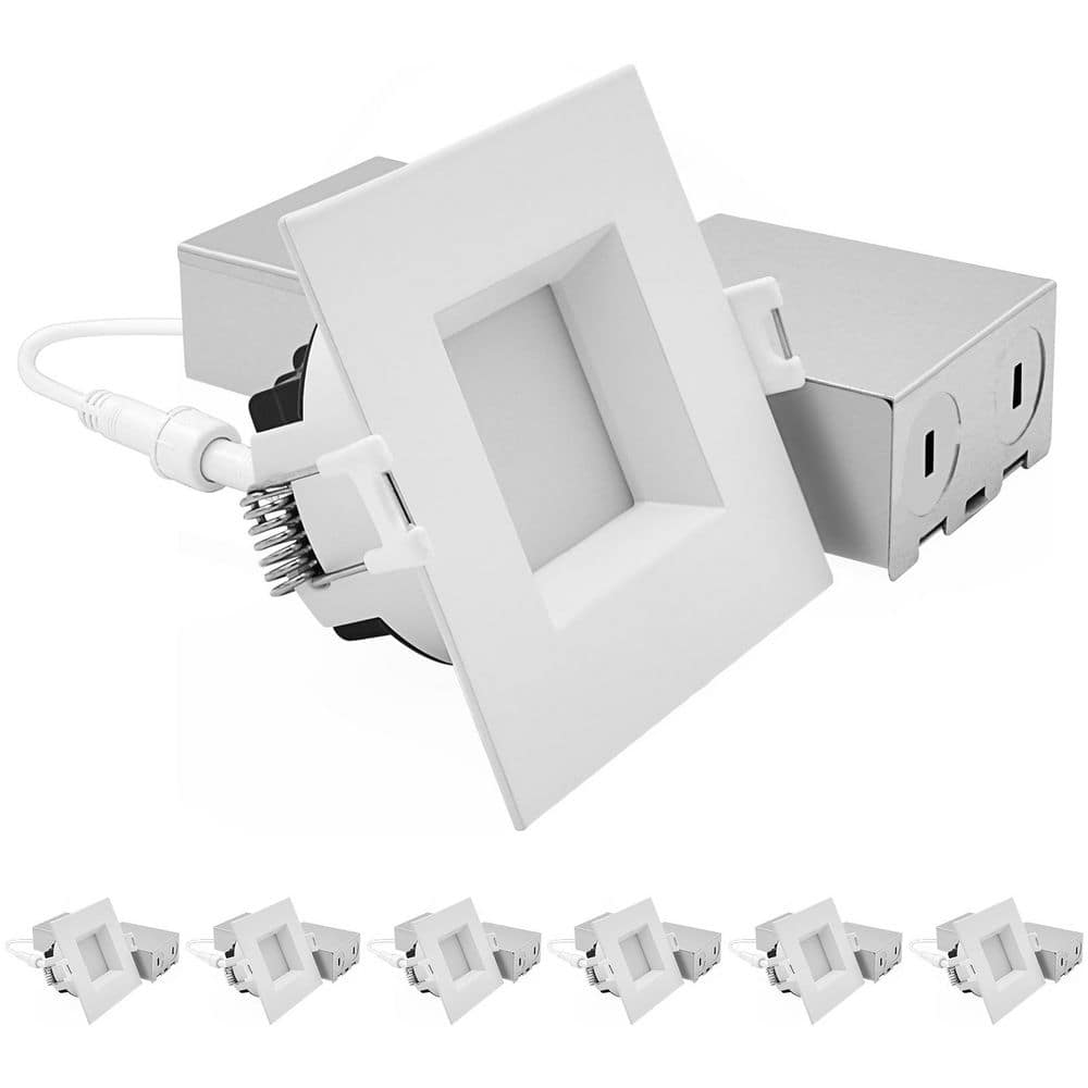 3 In. Integrated LED Square Regressed Mini Panel light, 5CCT, 9/12W, 750/1000LM, Dual Dimmable, 90° Beam, ETL 6 Pack price history on PriceWatchPro