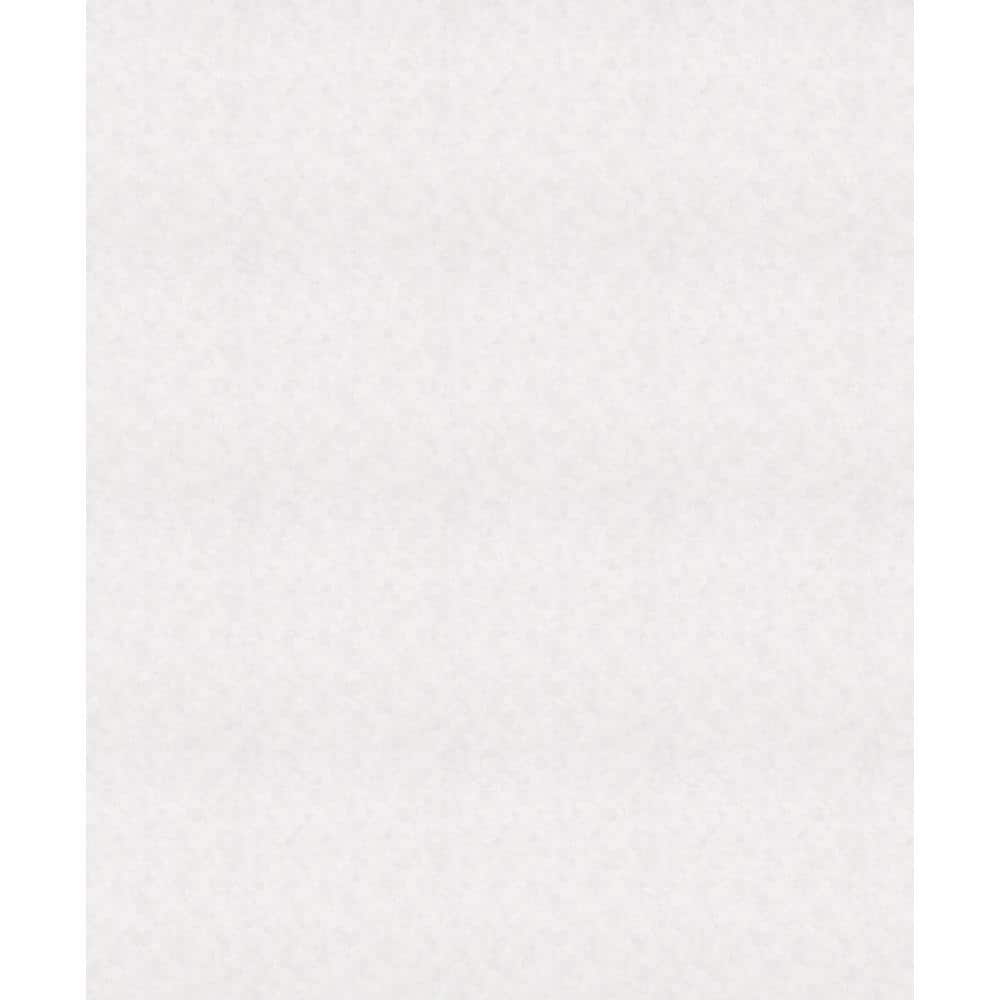 Flora Collection White Plain Texture Pearlescent Finish Non-Pasted Vinyl on