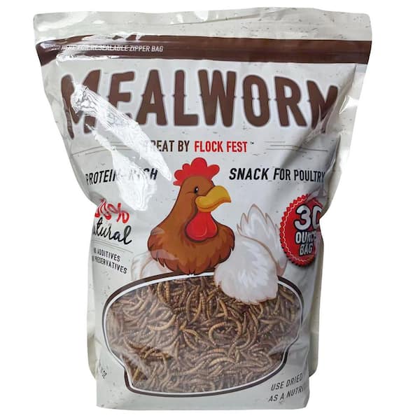 Buffalo Outdoor 30 oz. Dried Mealworms for Chickens, Wild Birds, Ducks and Small Pets