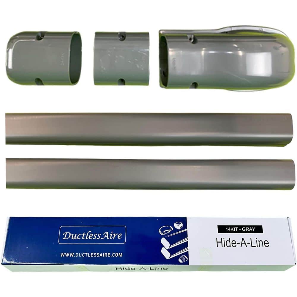 4 in. x 14 ft. Gray Cover Kit for Line Set Mini Split or Central.