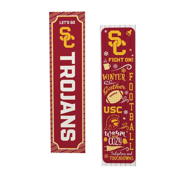 47 in. Double Sided Leaner Porch Sign, University of Southern California, Winter Seasonal