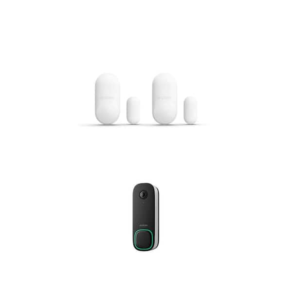 Smart Video Doorbell (Wired) and Door/Window Sensor 2 Pack - Home Security Combo