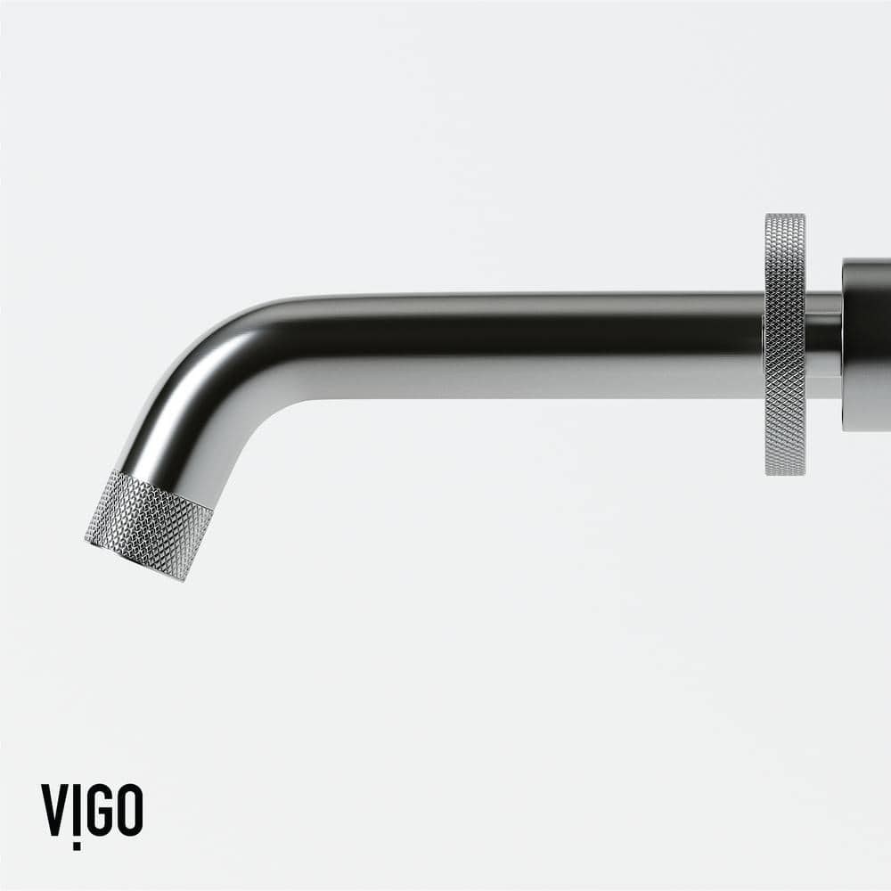 Cass Brushed Nickel Wall Mount Bathroom Faucet