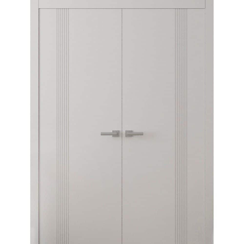 0112 84 in. x 80 in. Sold Core Arctic White Color Wood Interior Door Kit with Quick Assemble Jamb price history on PriceWatchPro