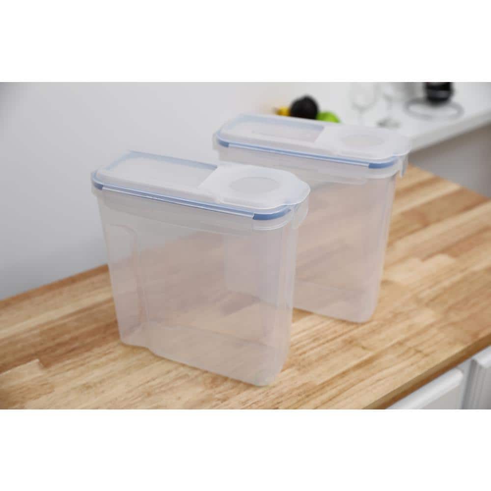 Clear BPA-Free Plastic Food Storage Containers with Airtight Lids, Set of 2