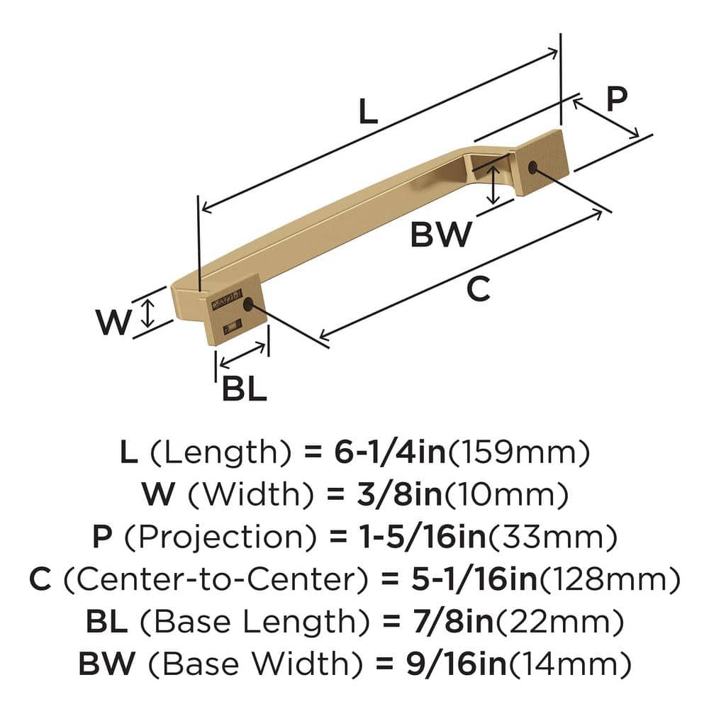 Champagne Bronze 5-1/16" Cabinet Drawer Pull with Mounting Hardware