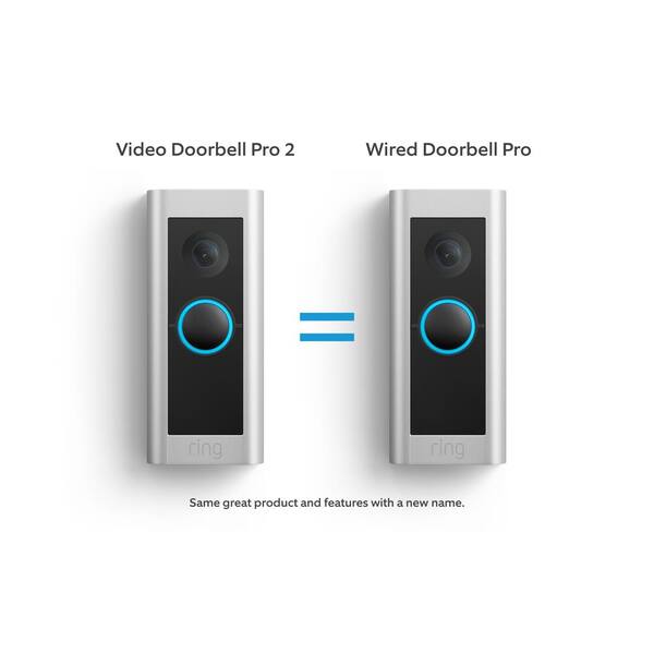 Ring Wired Doorbell Pro - Smart WiFi Video Doorbell Cam with Head-to-Toe HD  Video, Bird's Eye View, and 3D Motion Detection B086Q54K53 - The Home Depot