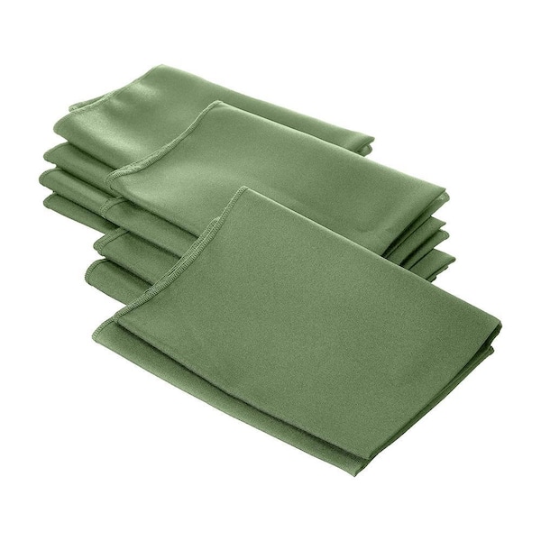 Polyester Poplin 18 in. x 18 in. Dark Sage Napkin (10-Pack)
