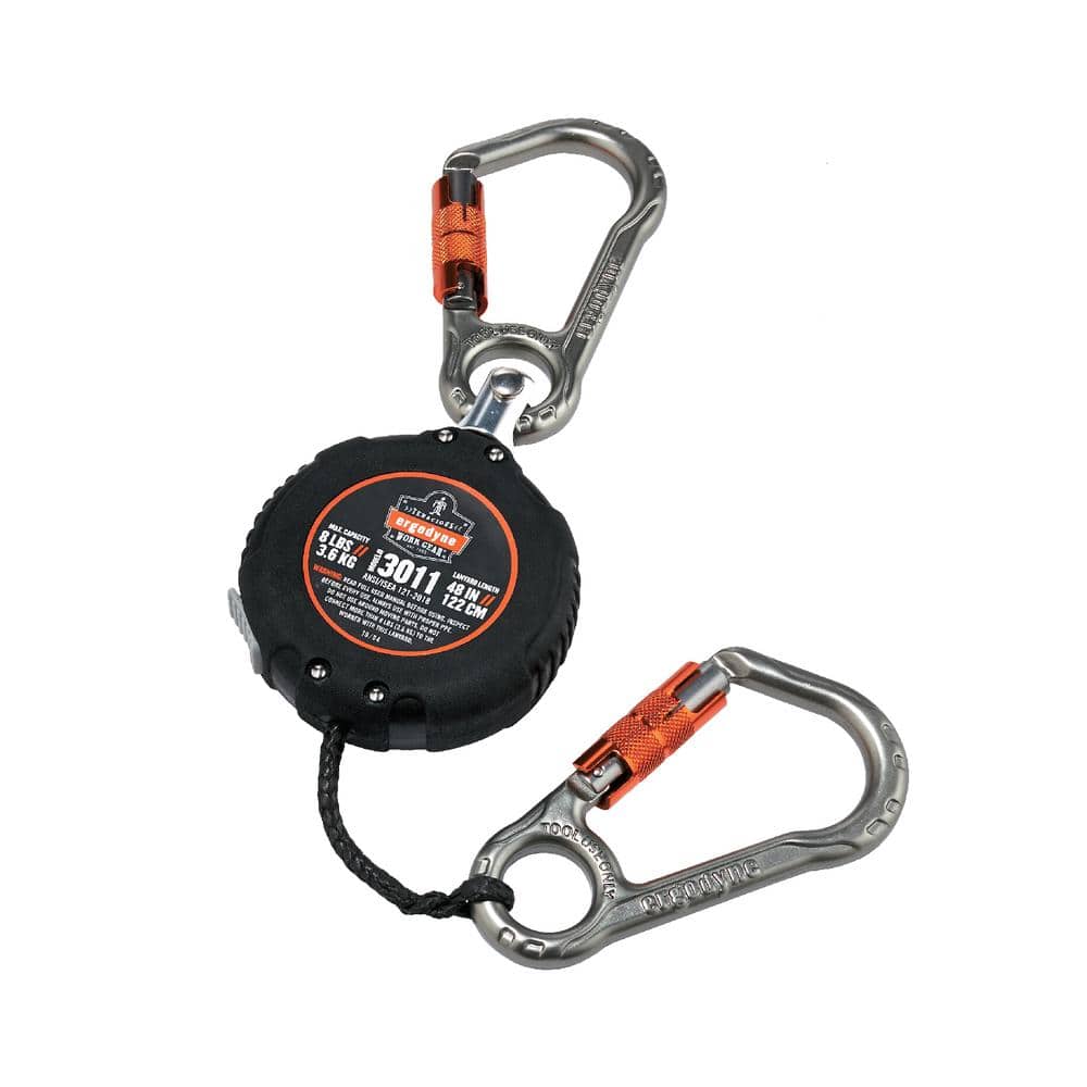 Heavy Duty Metal Retractable Badge Holder Reel with Belt Clip Key Ring  Extra Carabiner Strong Dyneema Pull Cord