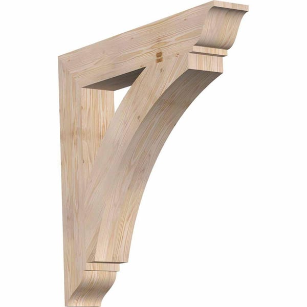 Ekena Millwork 5.5 in. x 36 in. x 36 in. Douglas Fir Thorton Traditional Smooth Bracket