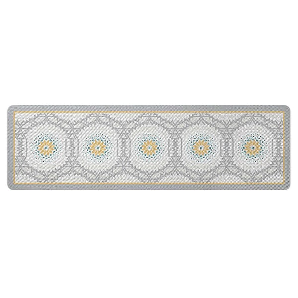 Vsmile 17.72in. x 59.06 in. PU Leather Non Slip Waterproof Ergonomic Comfort Mat for Kitchen, Floor Home, Office, Laundry, Grey
