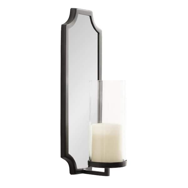 Ciel Black Metal Wall Candle Sconce