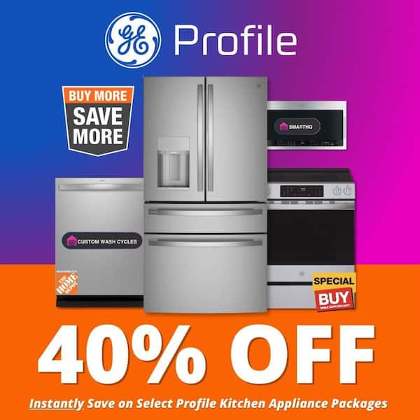 Profile 22.3 cu. ft. Counter Depth Four Door French Door Refrigerator in Stainless Steel with Hands-Free Autofill