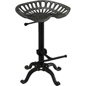 Tractor Seat Stool 24 in. Black Backless Metal Adjustable Stool (1 Stool)