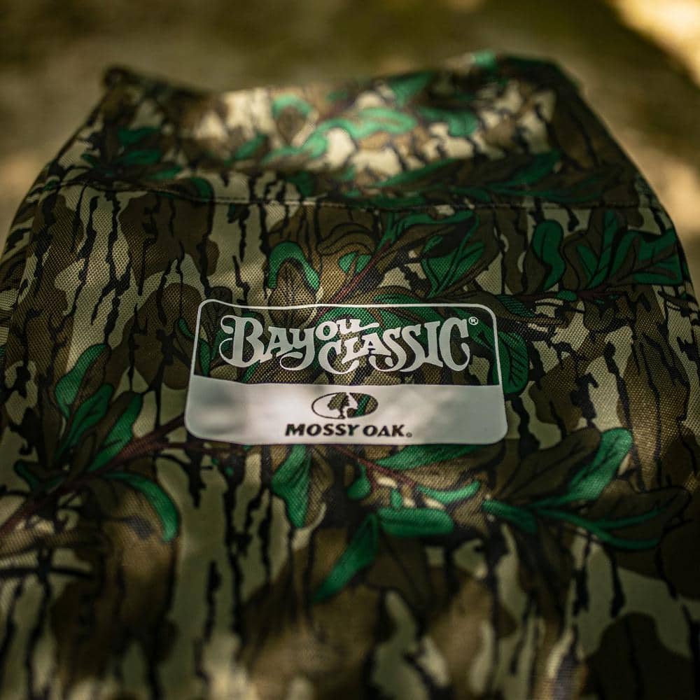 Mossy Oak Greenleaf Camouflage Outdoor Fryer Cover with Zipper Closure
