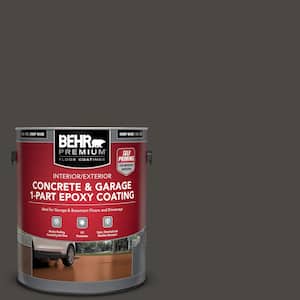 1 gal. #PPU24-01 Black Mocha Self-Priming 1-Part Epoxy Satin Interior/Exterior Concrete and Garage Floor Paint