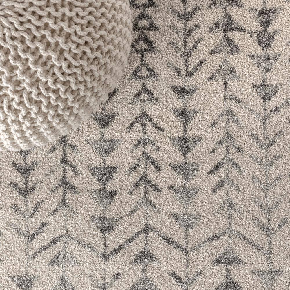 Ziri Moroccan-Inspired Cream & Gray 2' x 8' Synthetic Runner Rug