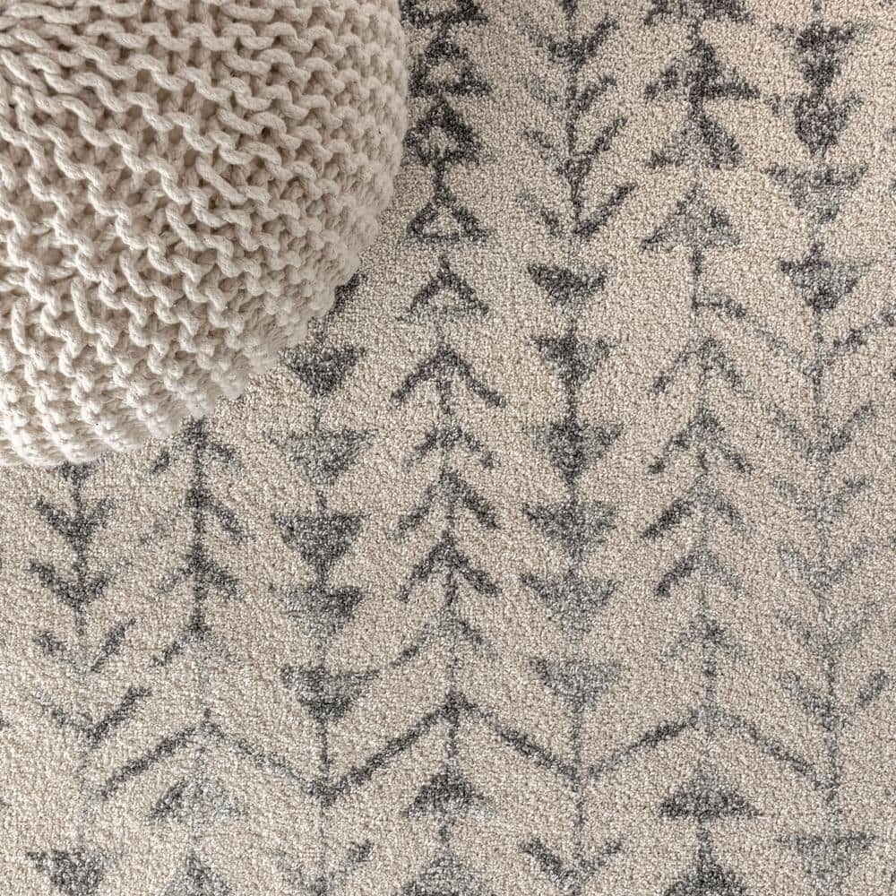 Vintage Moroccan-Inspired Easy-Care Gray 4' x 6' Area Rug
