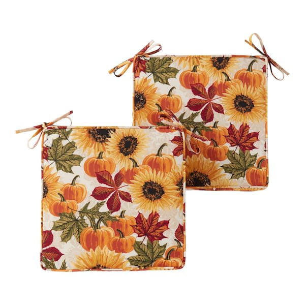 Greendale Home Fashions 18 in. x 18 in. Marisol Square Outdoor Seat Cushion (2-Pack)