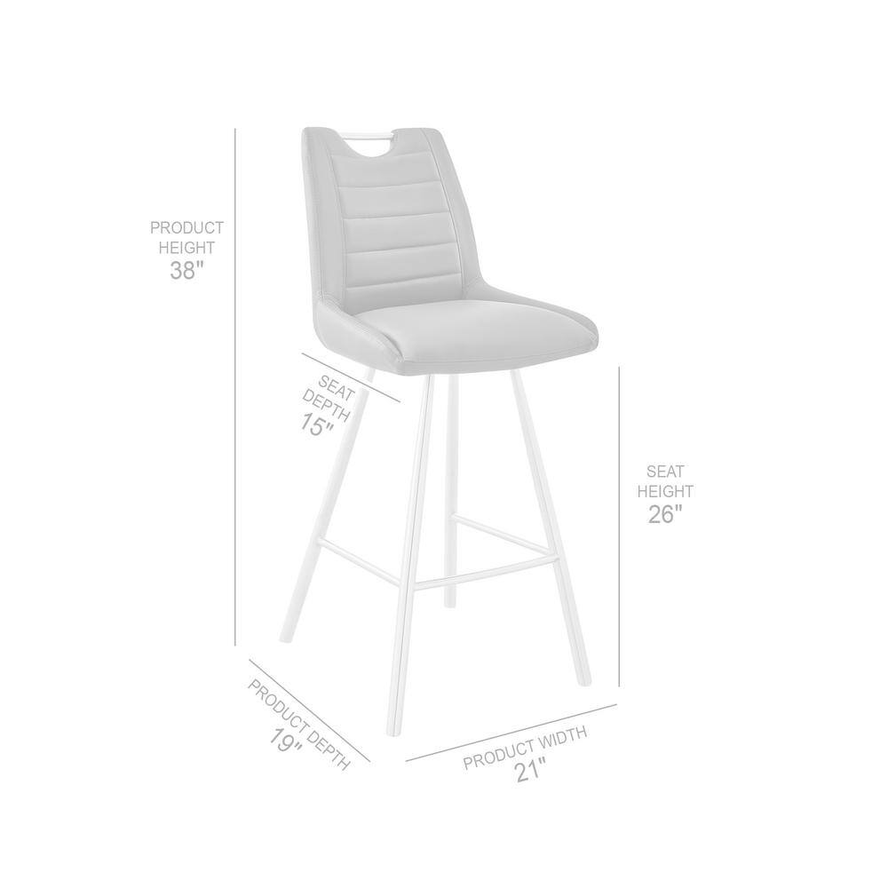 Gray Adjustable Swivel Metal Counter Stool