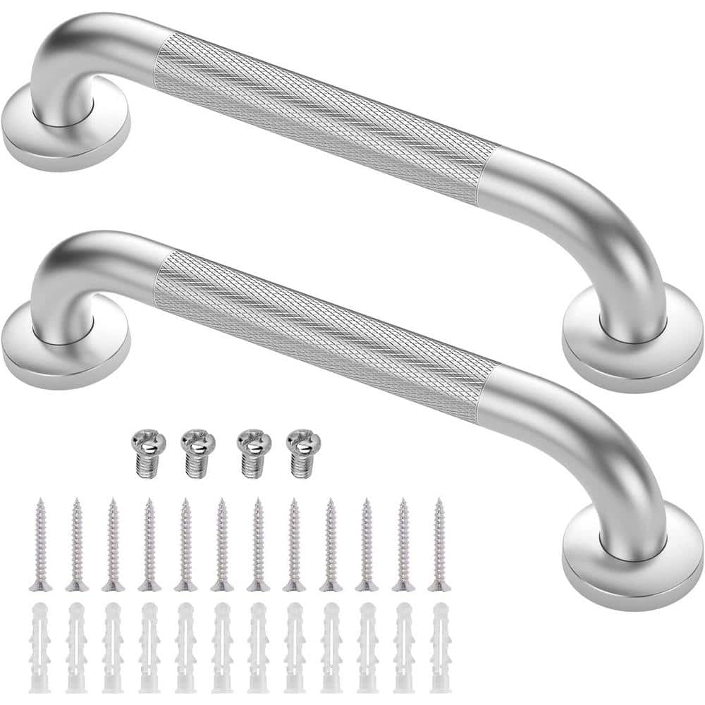 12-inch Stainless Steel Wall Mounted Anti-Slip Grab Bars (2-Pack)